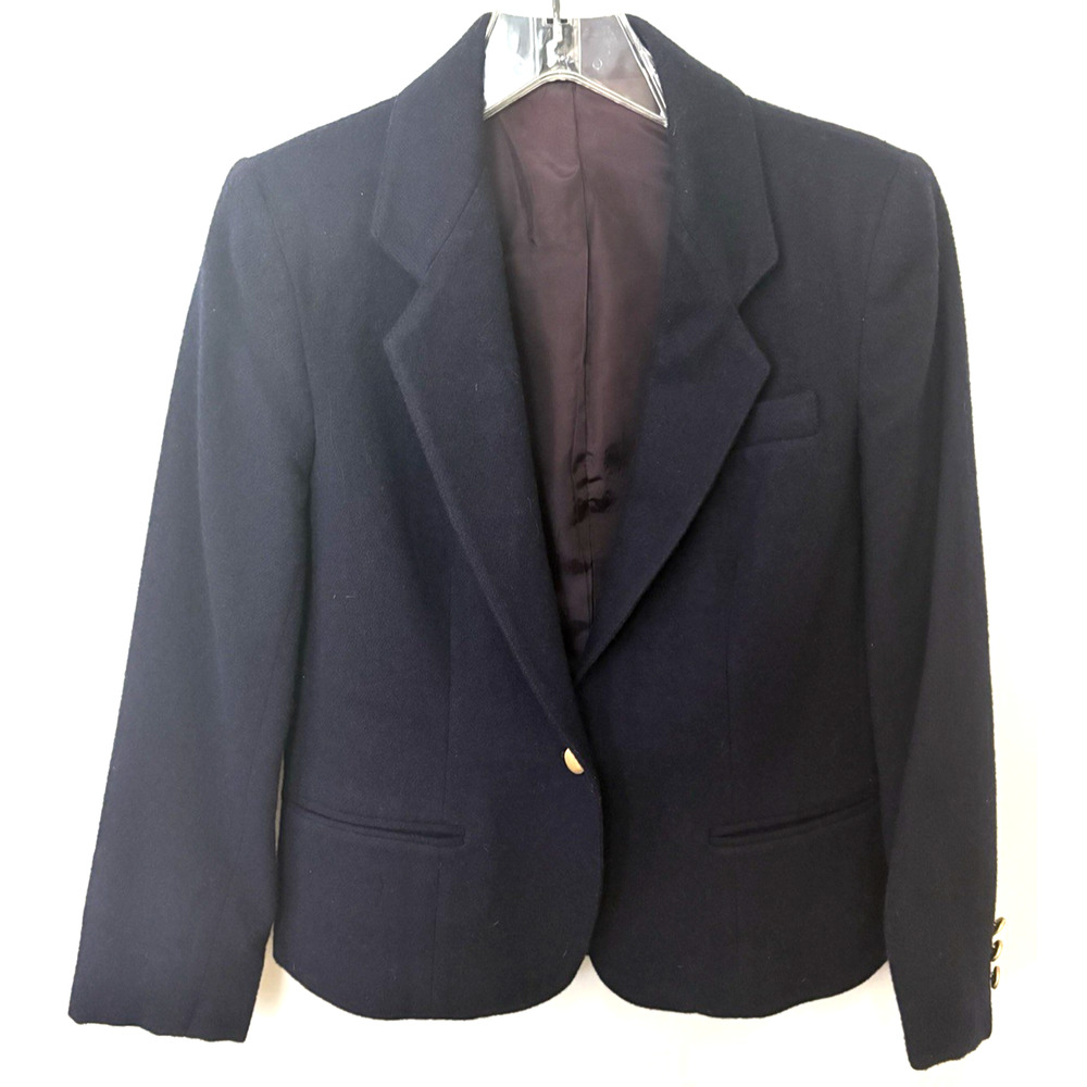 Women's "Raspini" One Bottom Suit Blue Navy Size 7/8 100% Pure Wool